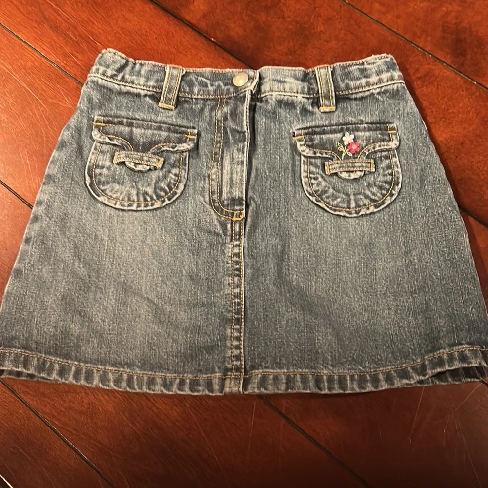 Gymboree Chelsea Girl Denim Embroidered Skort Size 5